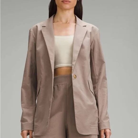 NEW Lululemon Relaxed-Fit Twill Taupetastic Jacket Blazer – Small - Picture 1 of 8